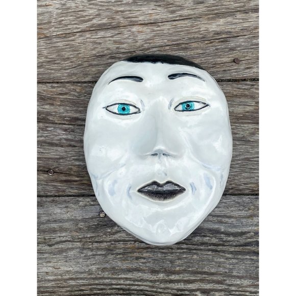 unbranded Other - Vintage Asian Japanese Plaster Face Mask Wall Decor